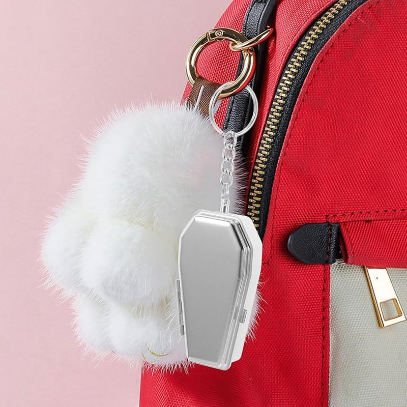 علبة سجائر متنقلة من الصفيح المطلي مع غطاء لسلسلة المفاتيح، إكسسوار للتدخين أثناء السفر والتخييم - Image 4